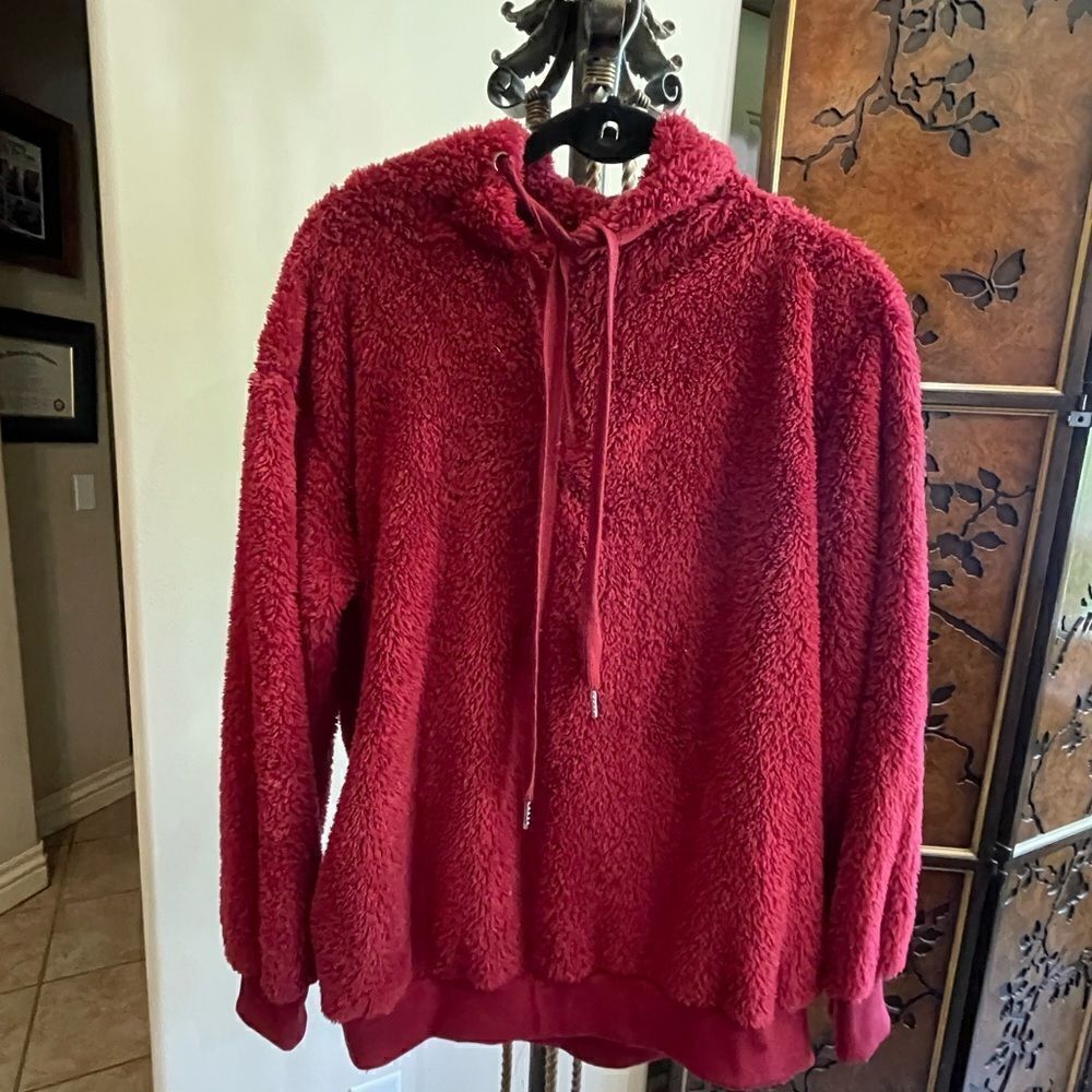 Red Wooly like Red Pullover Hoodie!